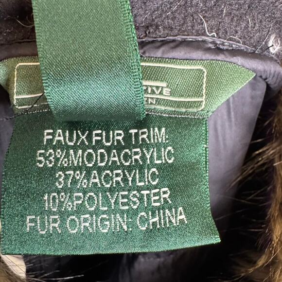 LRL Lauren Ralph Lauren Purple Down Puffer Vest Faux Fur Collar 2X - Picture 6 of 8